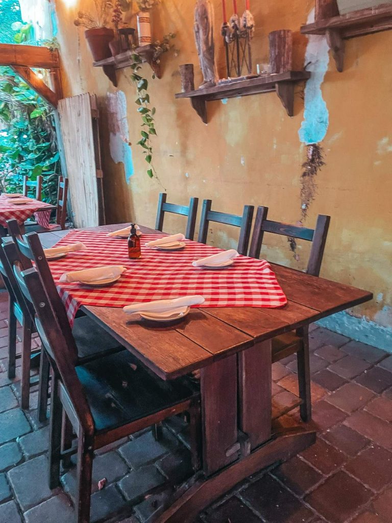 Dining area at Pia's in Gulfport