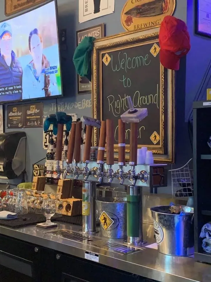 Beer taps at Right Around the Corner in St Petersburg Florida
